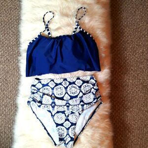 NWOT 2 piece high waisted bathing suit